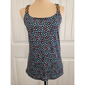 Michael Kors Midnightblue Ditzy Tank Chain Straps Size S